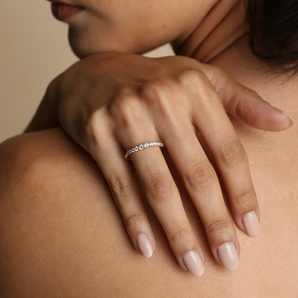 Diamond Eternity Milestone Ring in Solid Gold - Image 2
