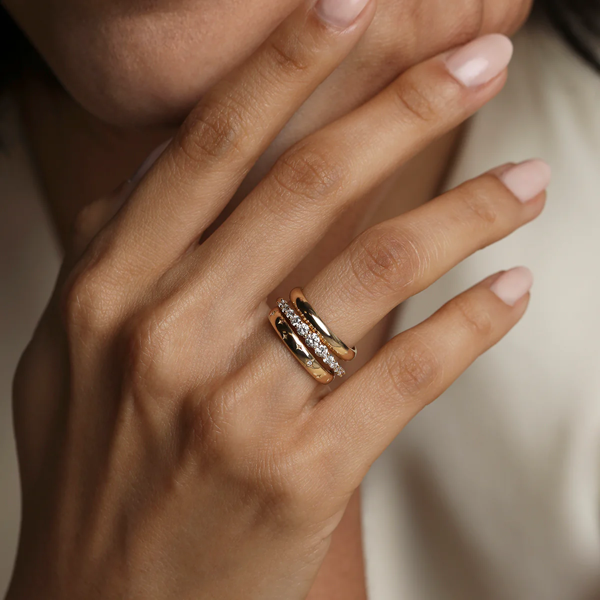 Diamond Eternity Milestone Ring in Solid Gold - Image 3