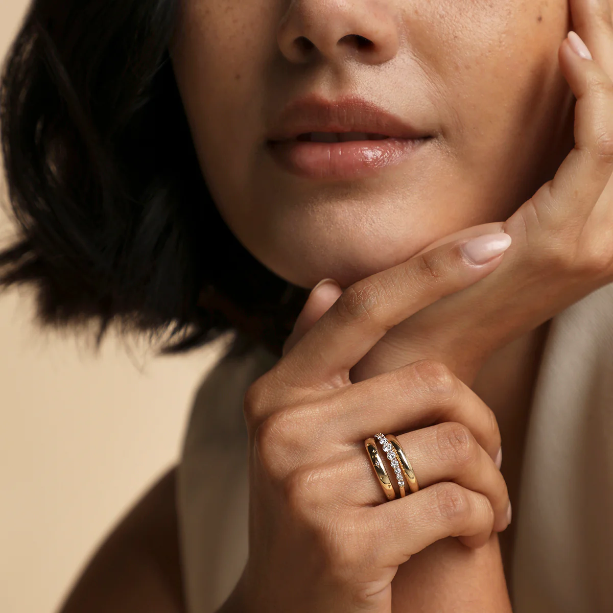 Diamond Eternity Milestone Ring in Solid Gold - Image 6