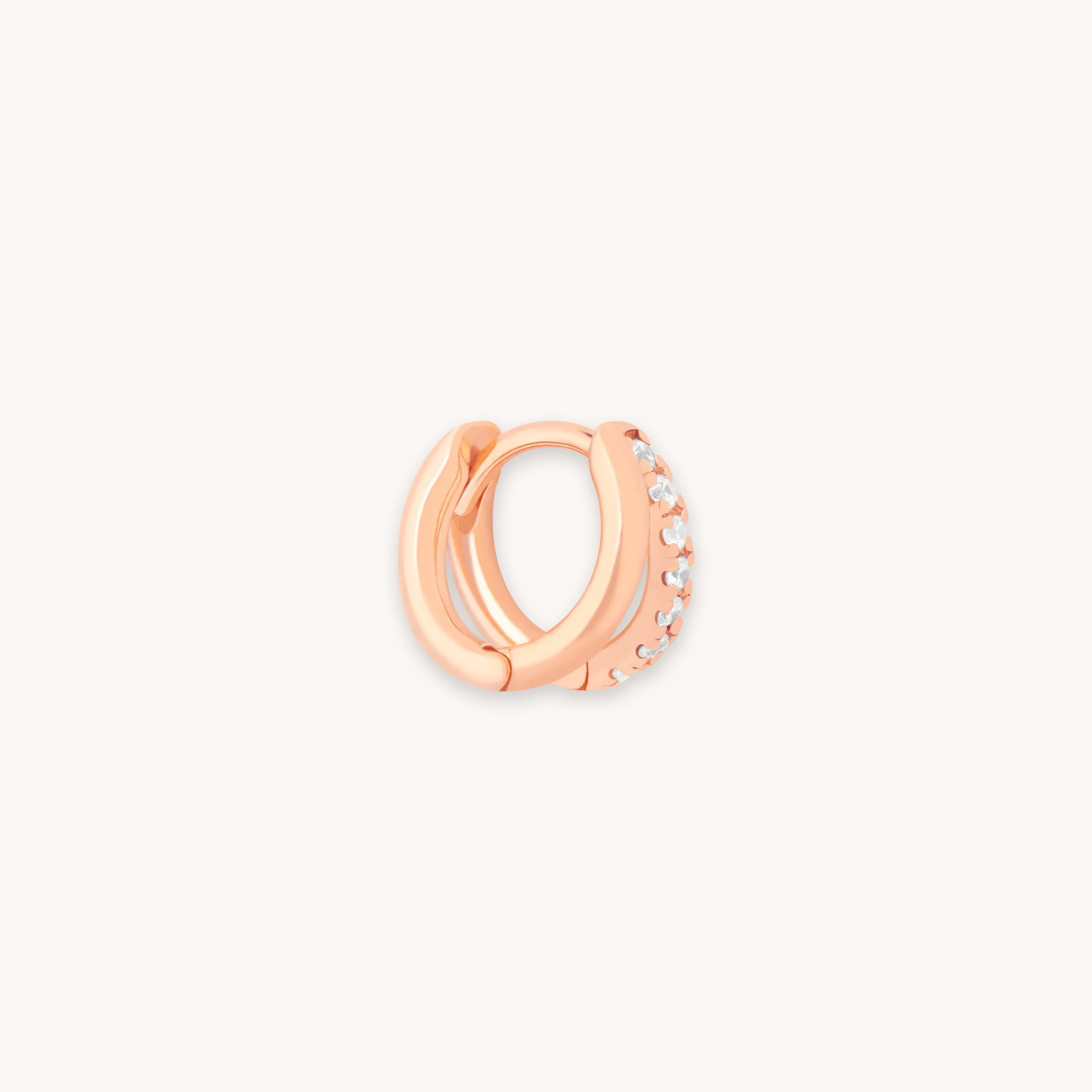 Illusion Crystal Hoop 6.5mm in Rose Gold - Image 3