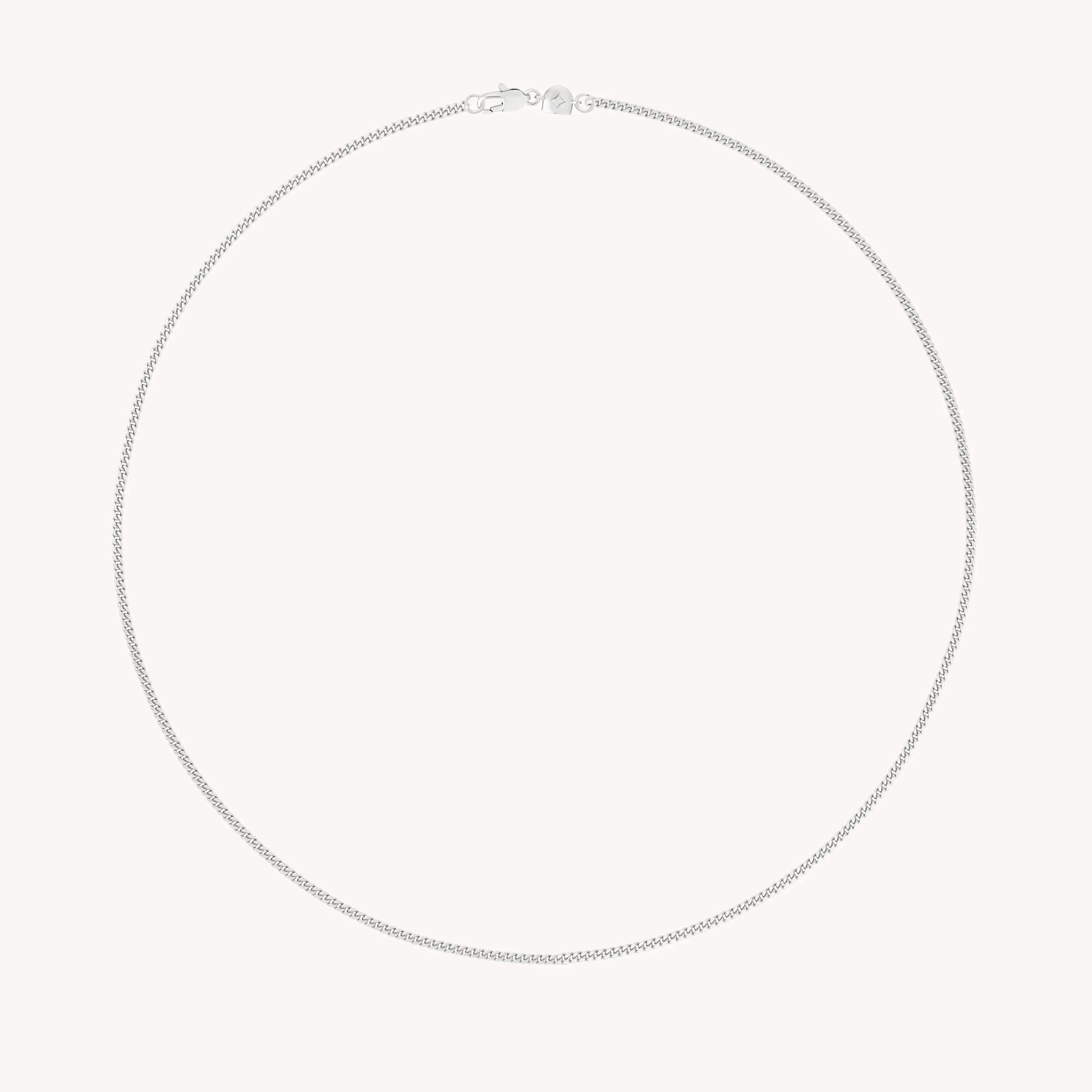 Essential Curb Chain Necklace in Silver