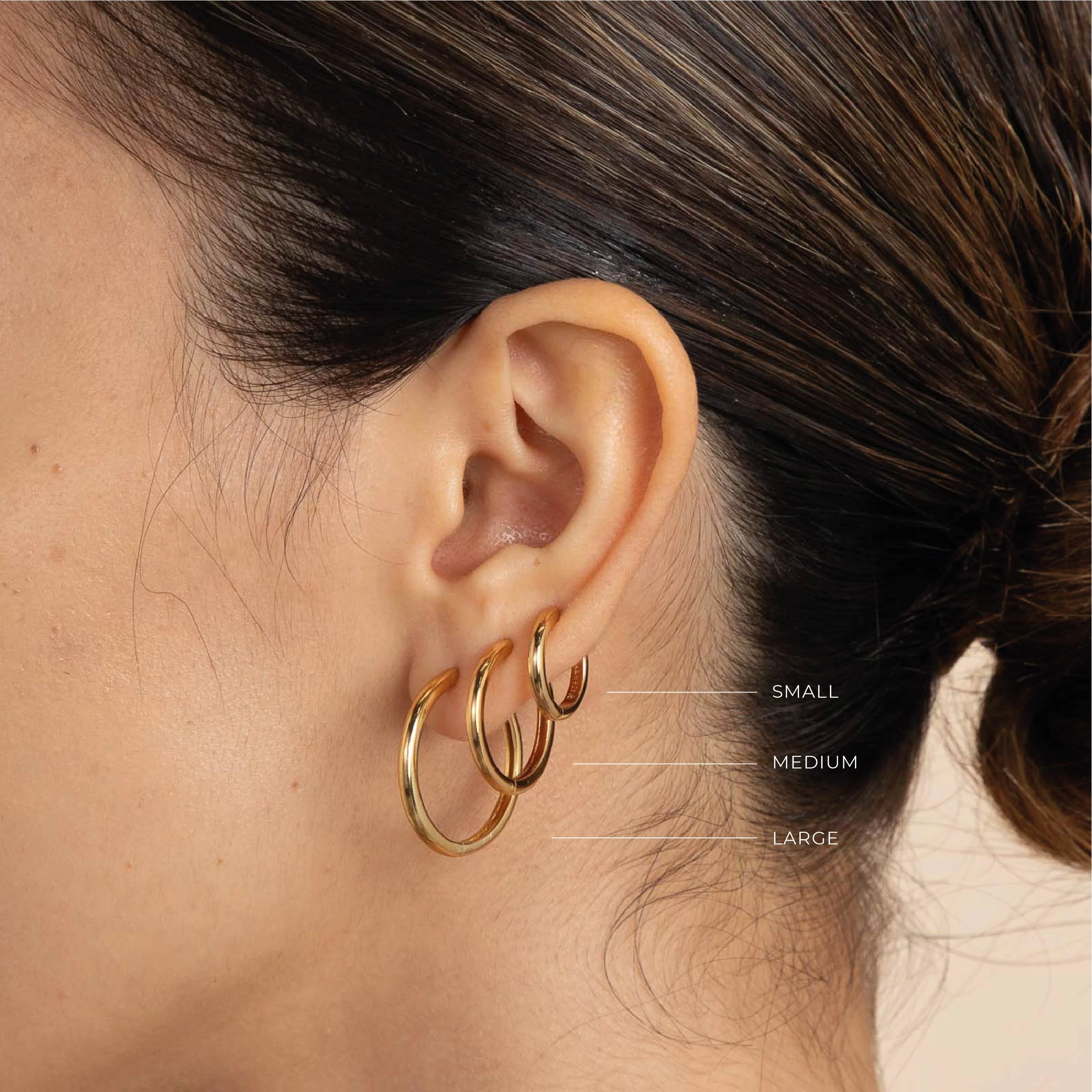Essential Small Hoops in Gold - Image 4