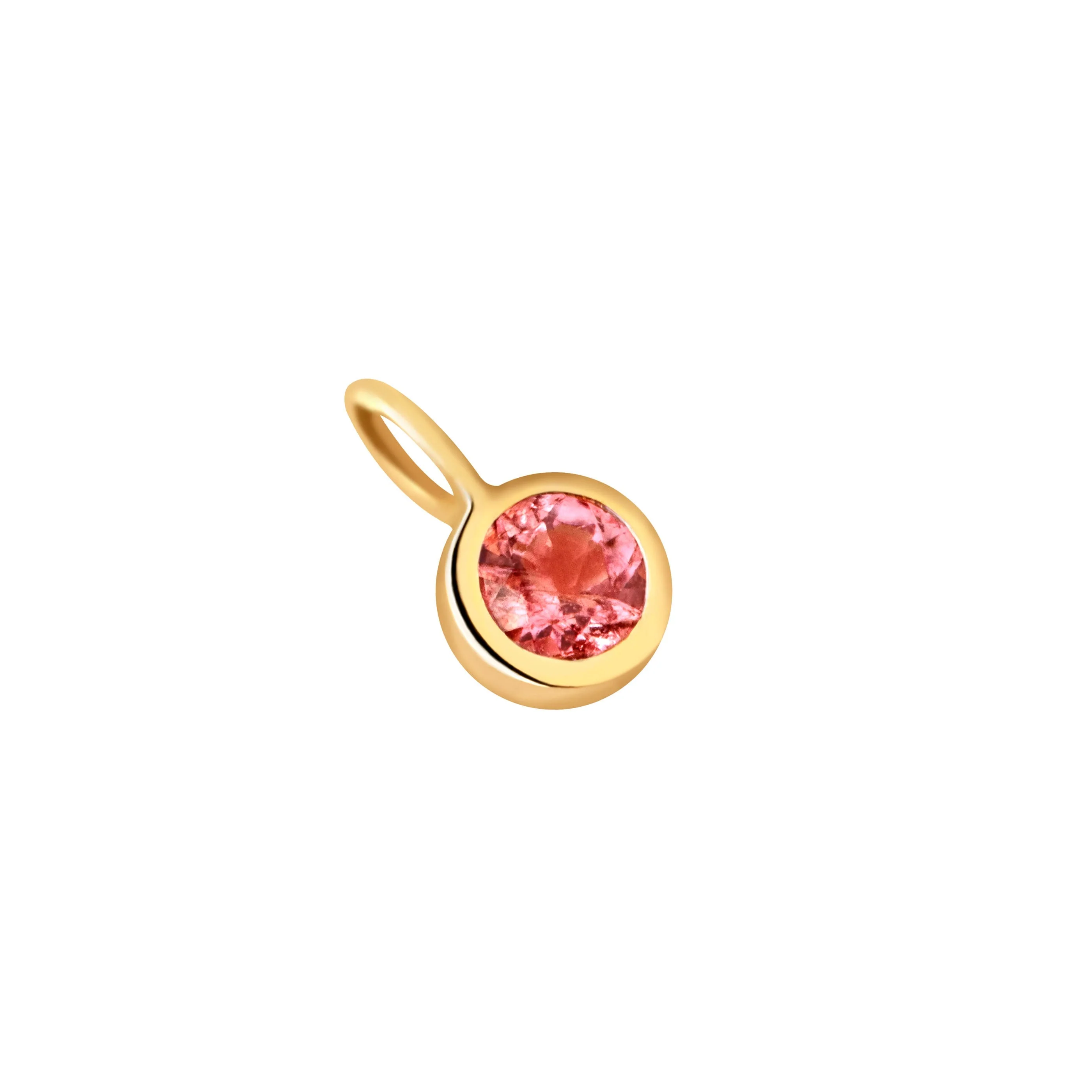 Garnet Friendship Charm 9k Gold - Image 4