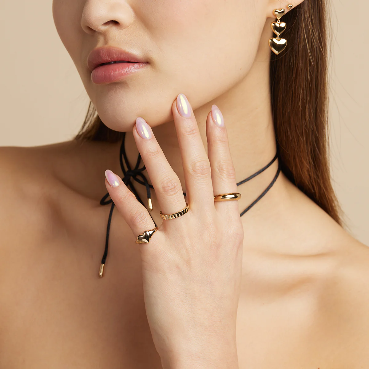 Heart Signet Ring in Gold - Image 7