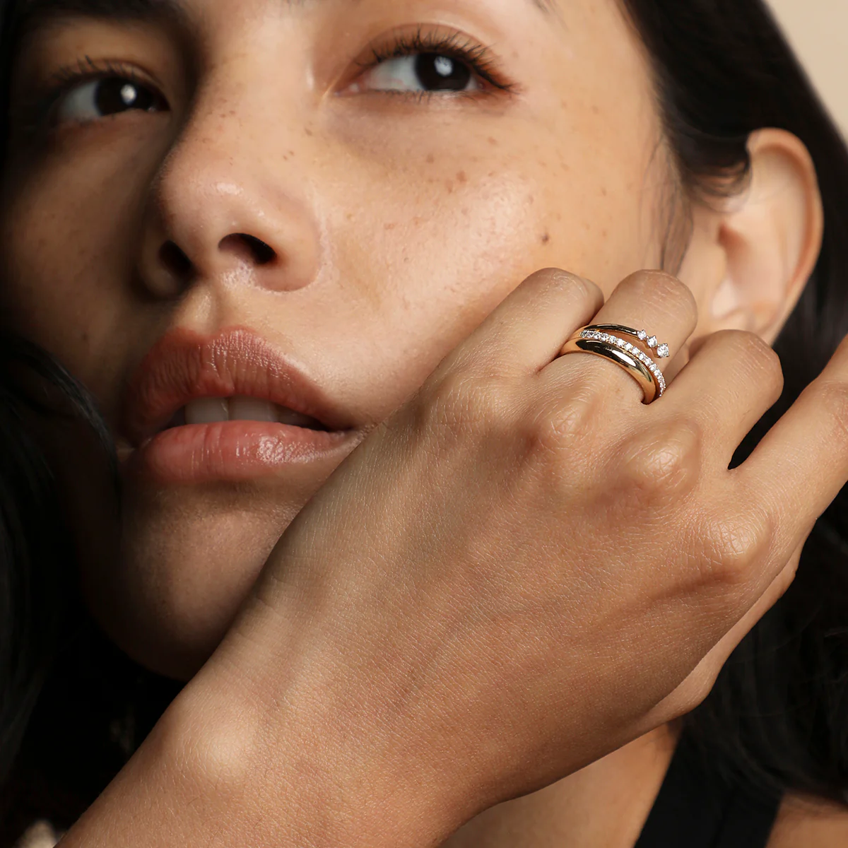 Hidden Diamond Milestone Ring in Solid Gold - Image 6