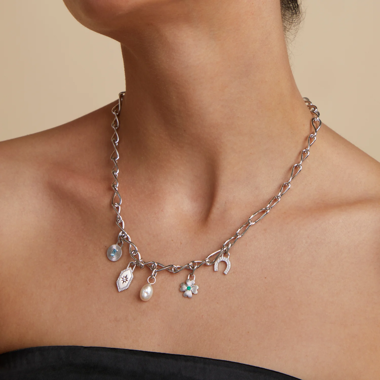 Horseshoe Clip Charm in Silver - Image 6