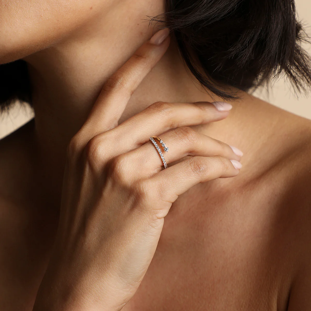 Illusion Diamond Milestone Ring in Solid Gold - Image 2