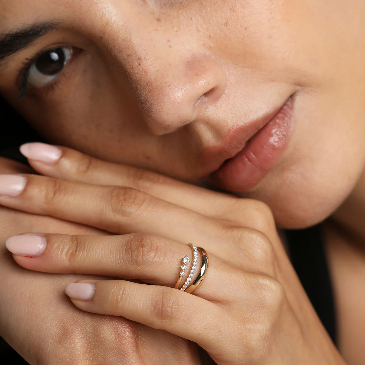 Illusion Diamond Milestone Ring in Solid Gold - Image 3
