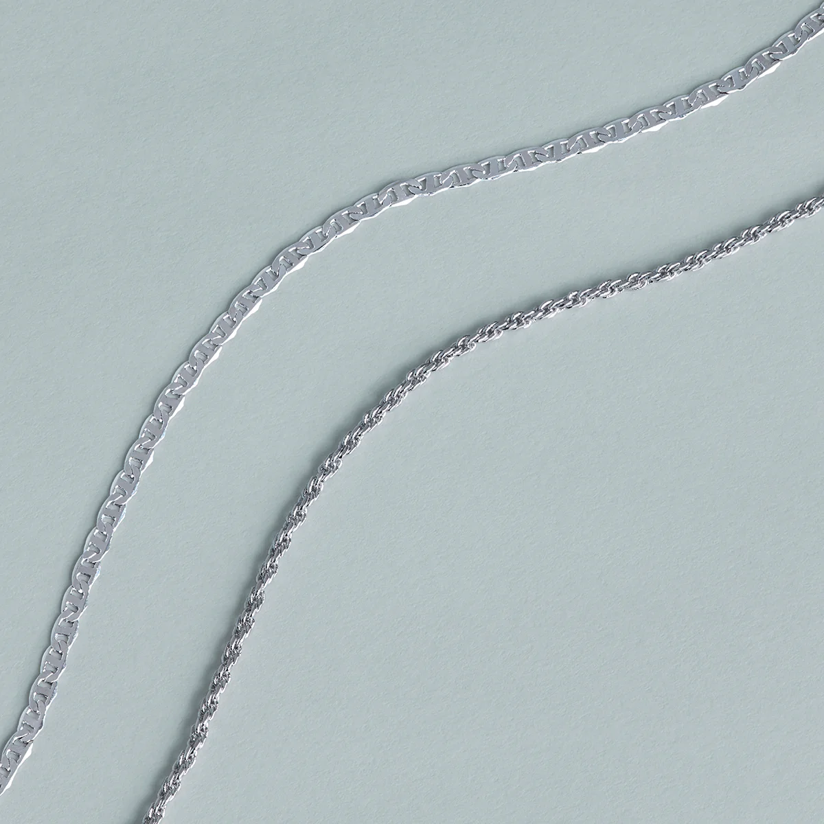 Illusion Double Chain Bracelet in Silver - Image 7