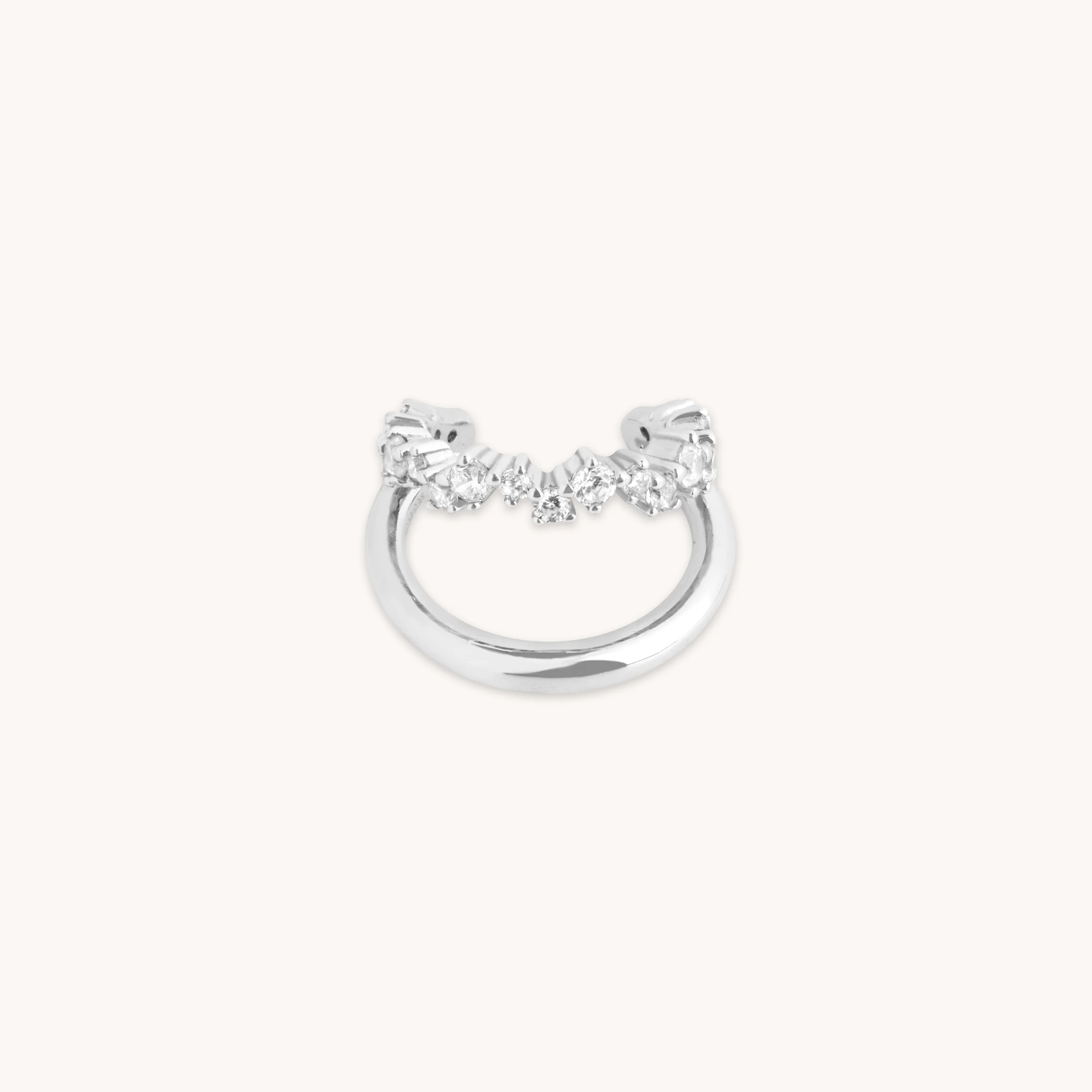 Illusion Spiral Ear Cuff in Silver
