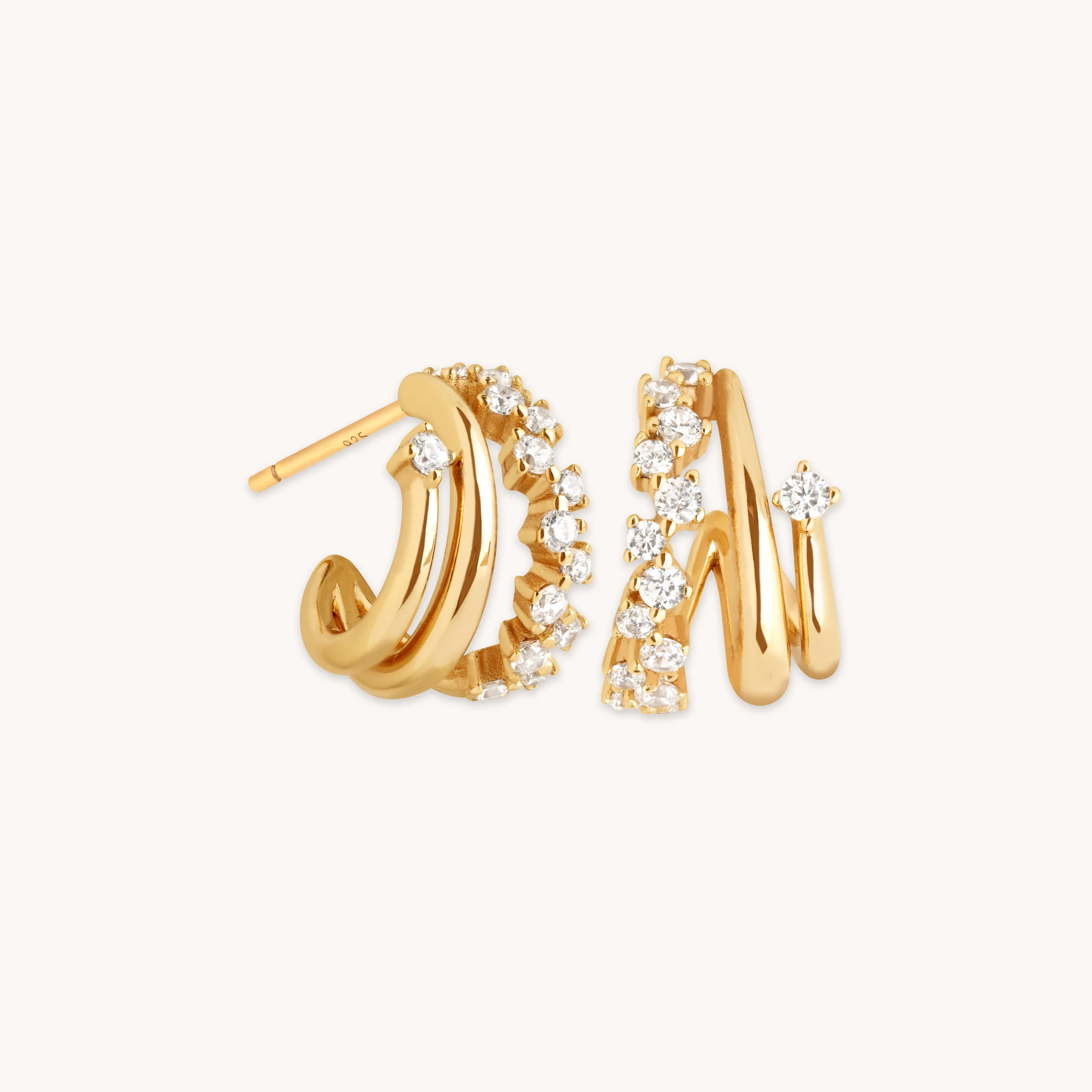 Illusion Spiral Huggies in Gold