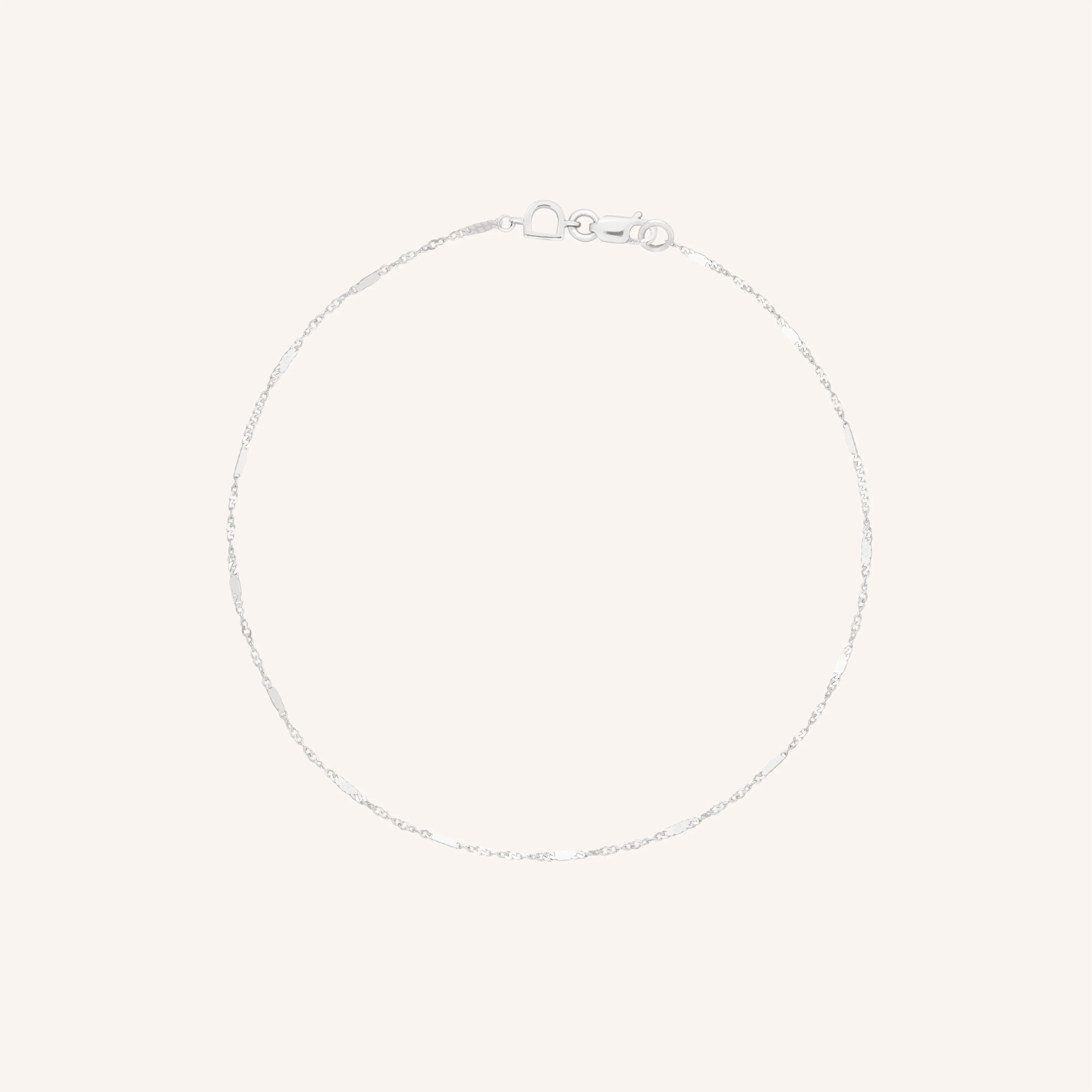 Astrid Chain Bracelet in Solid White Gold