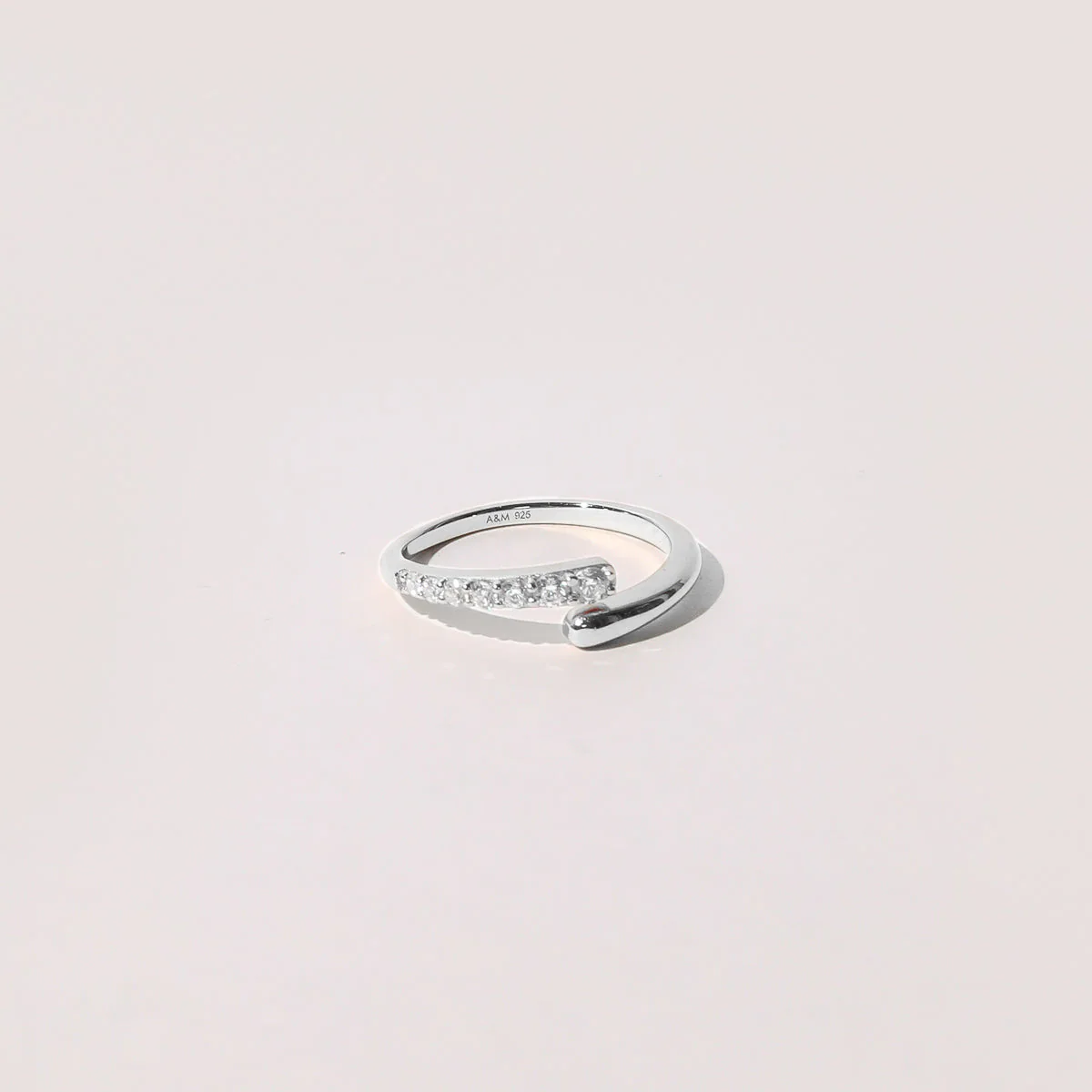 Orbit Crystal Open Ring in Silver - Image 3