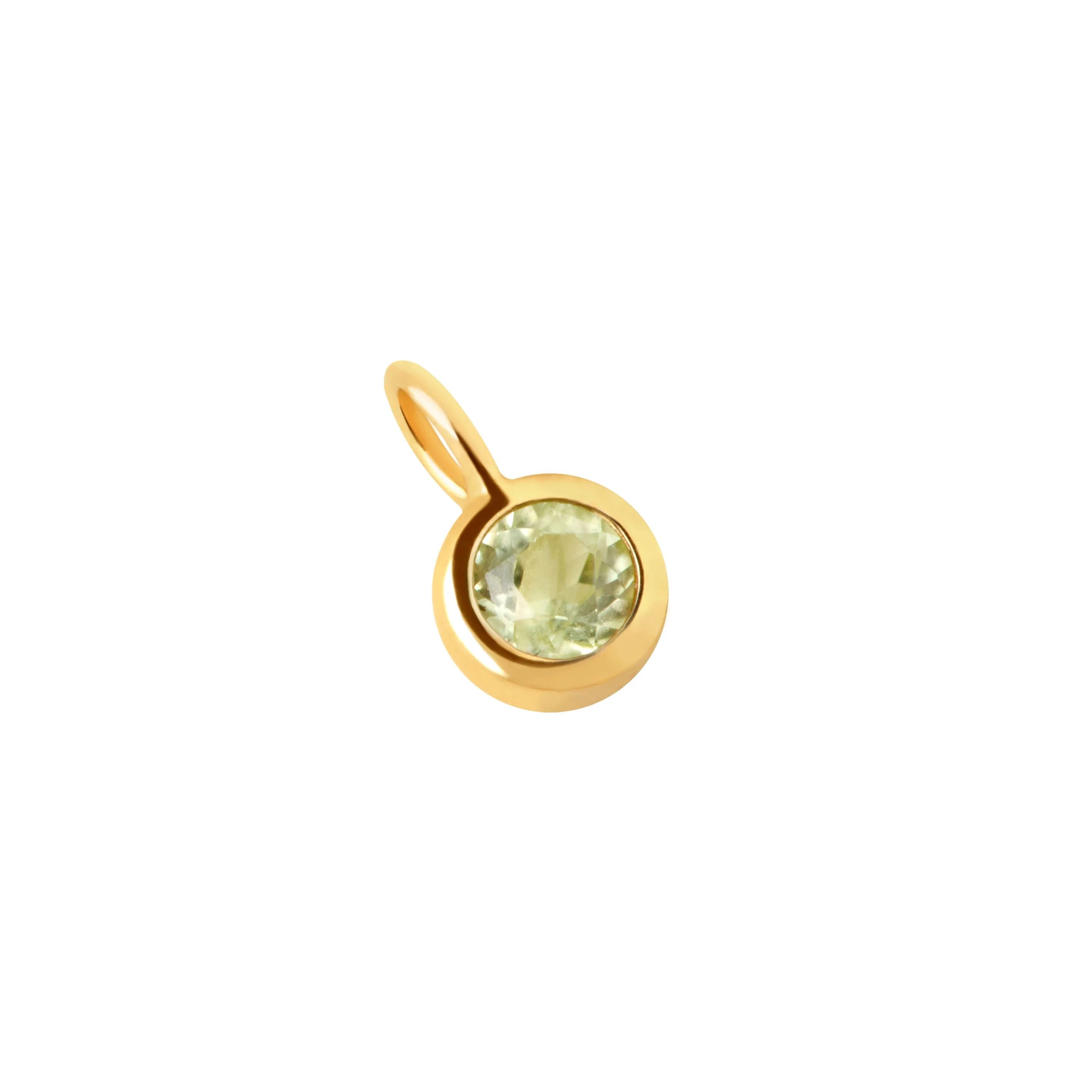 Peridot Affirmation Charm 9k Gold - Image 3