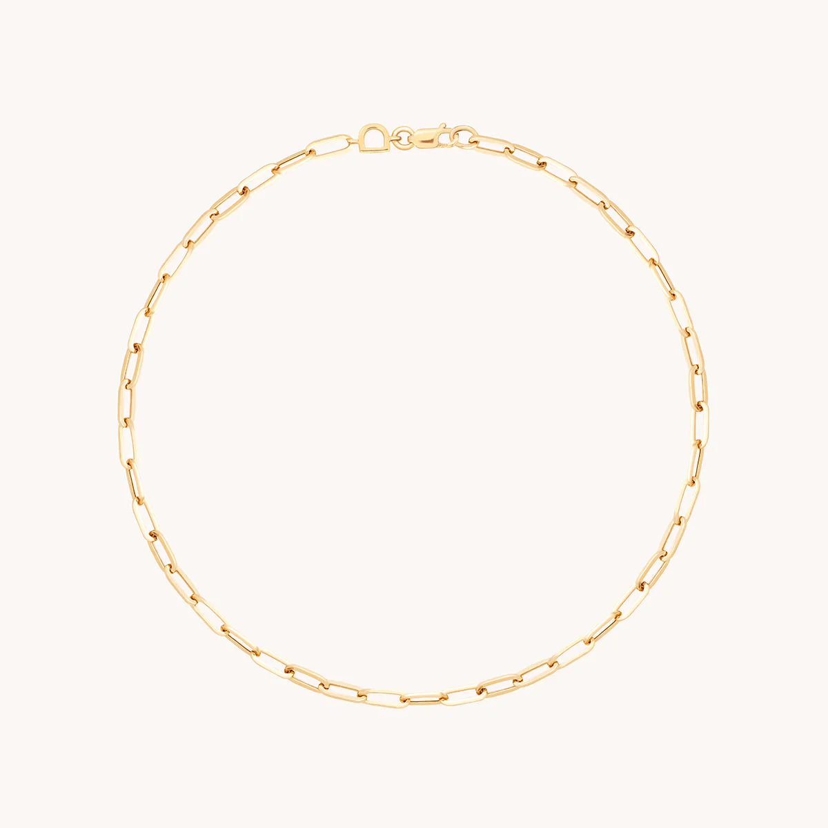 Piccadilly Story Chain Anklet in Solid Gold