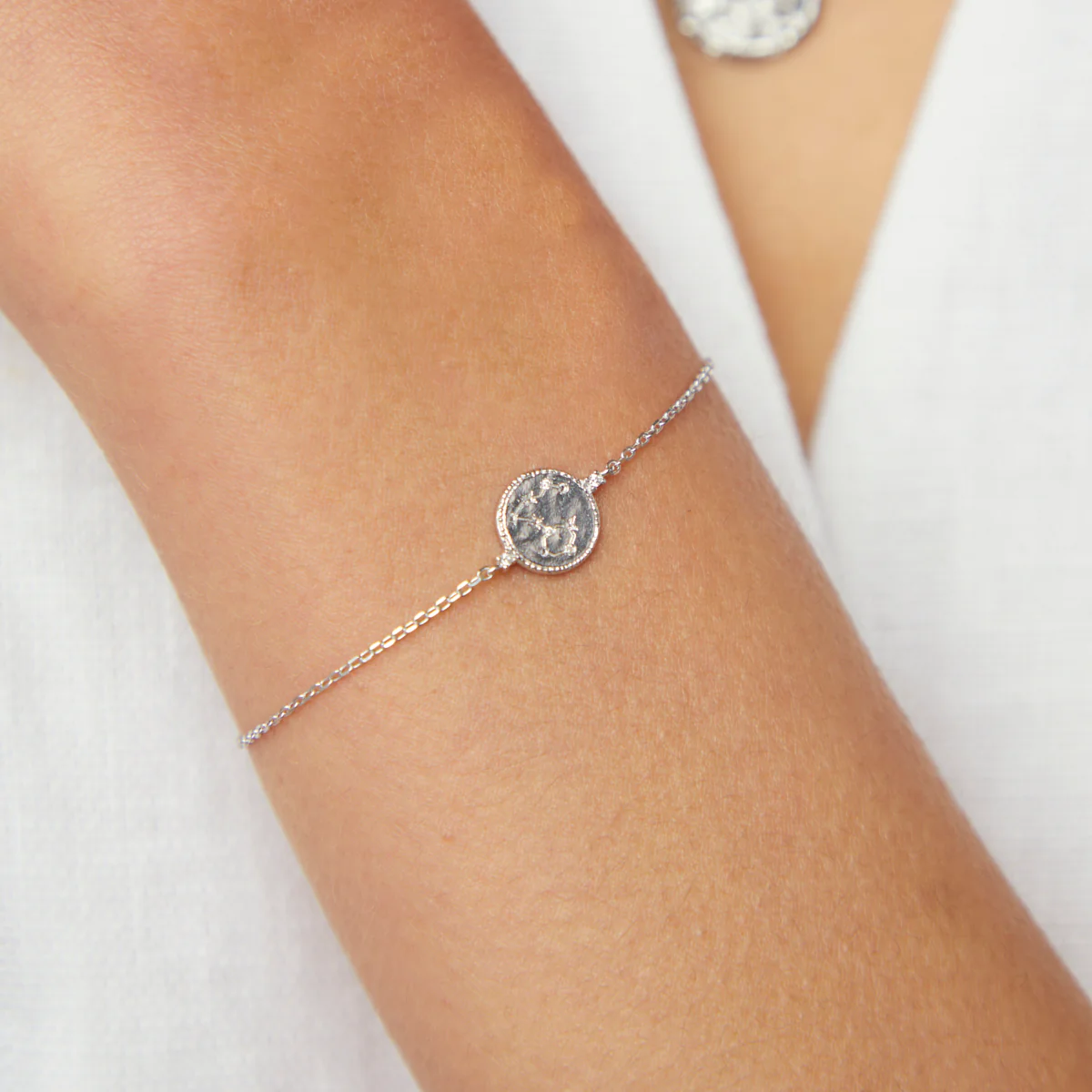 Pisces Zodiac Bracelet in Silver - Image 2