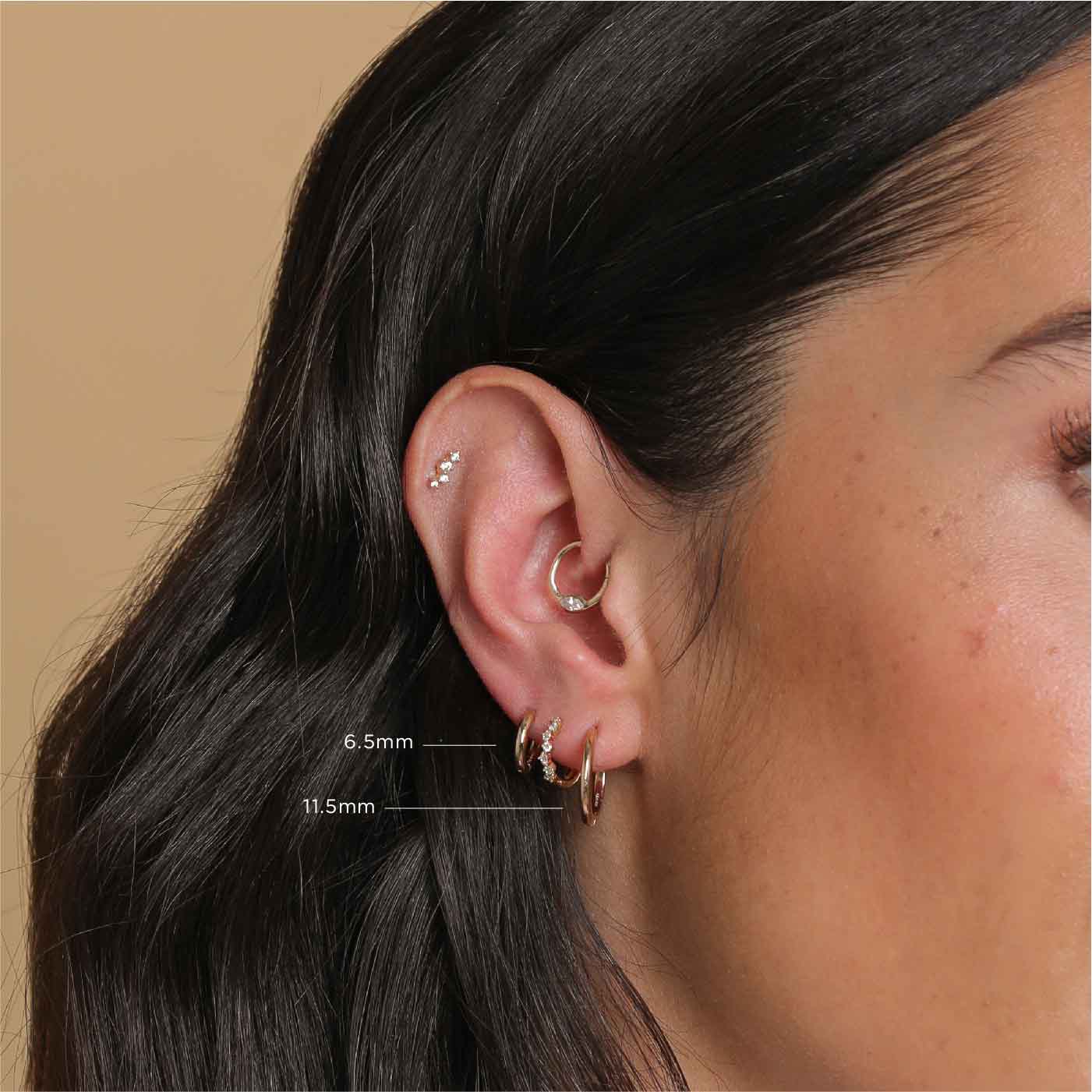 Essential 11.5mm Hoop in Gold - Image 4