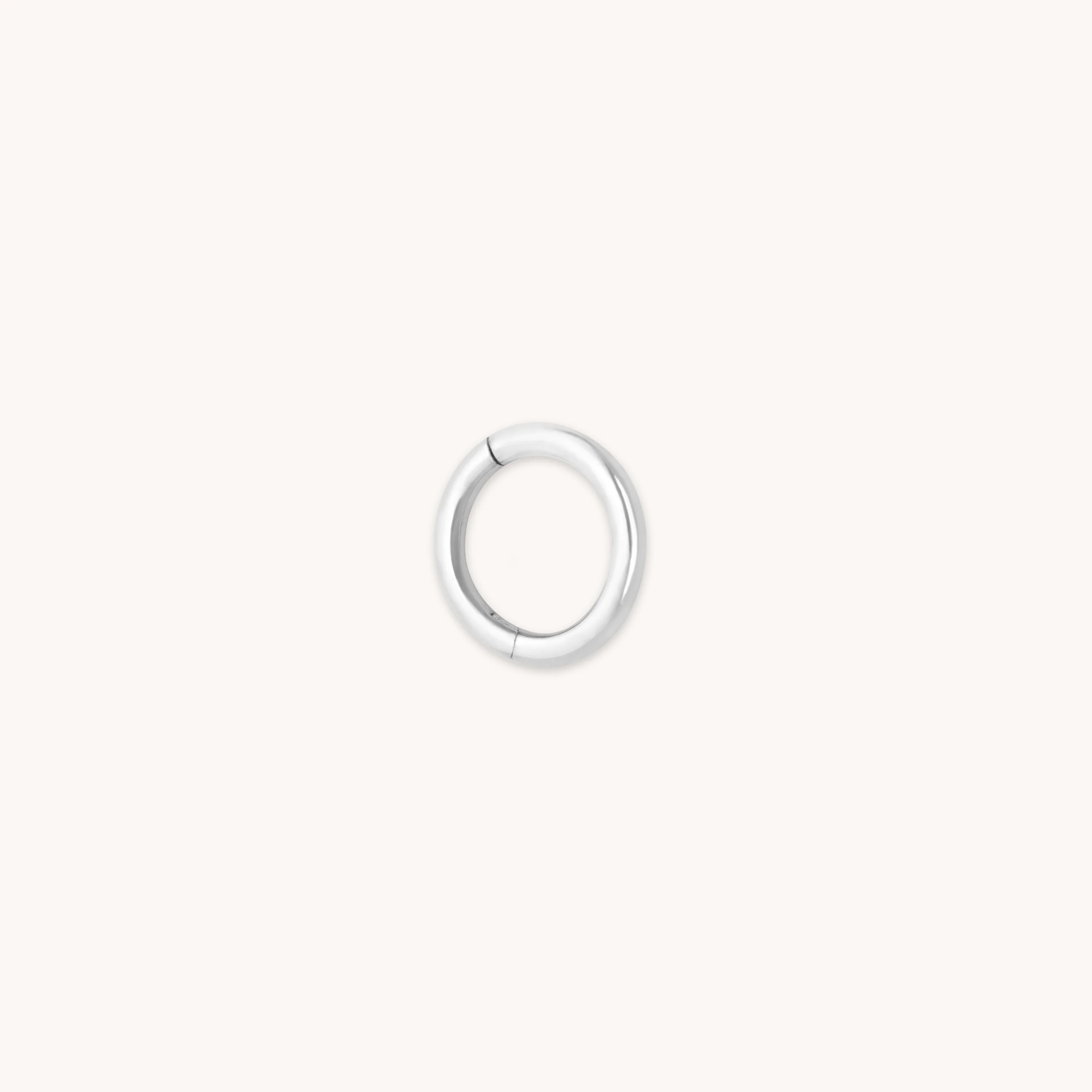 Seamless Hoop 1.2mm in Solid White Gold