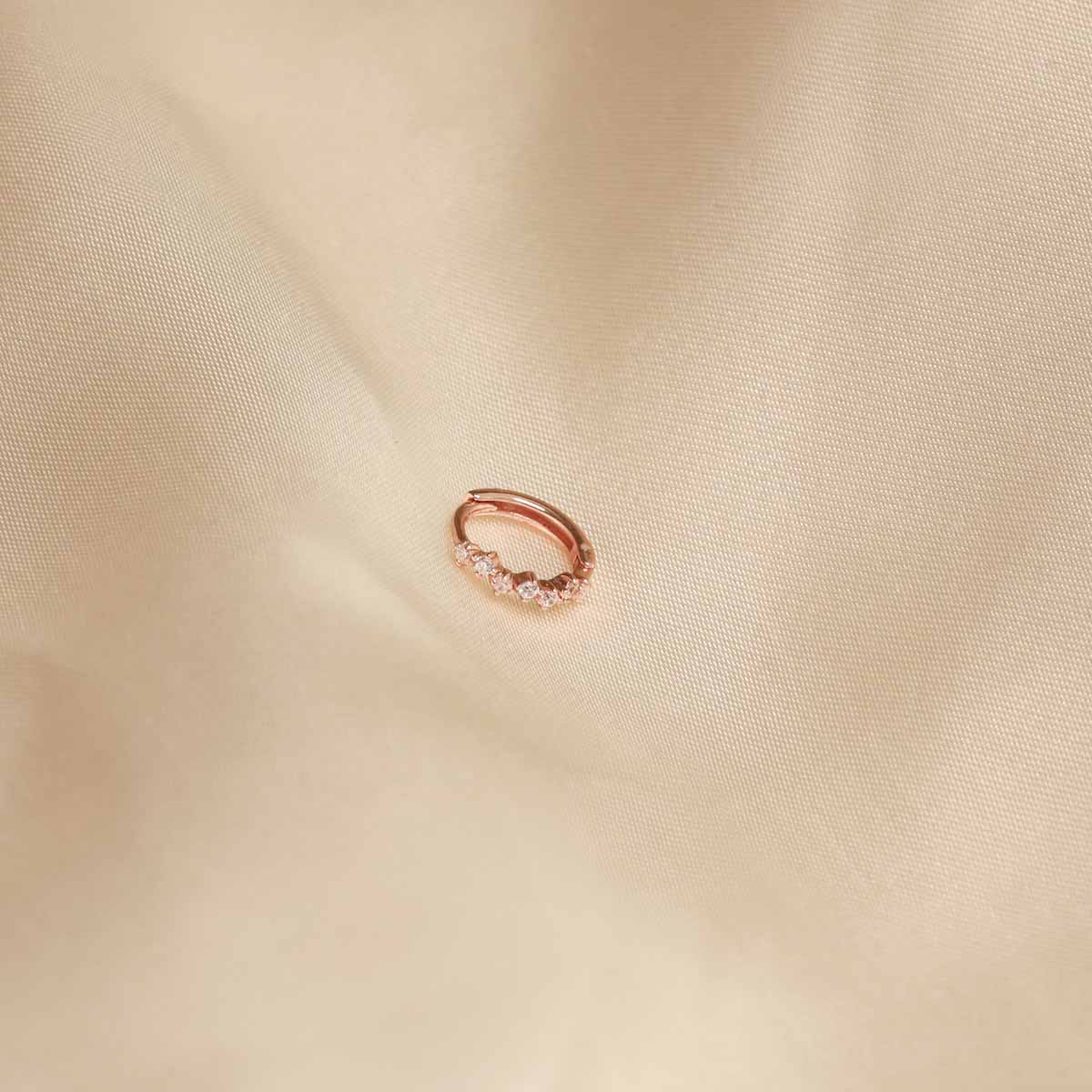 Cluster Hoop 8mm in Rose Gold - Image 3
