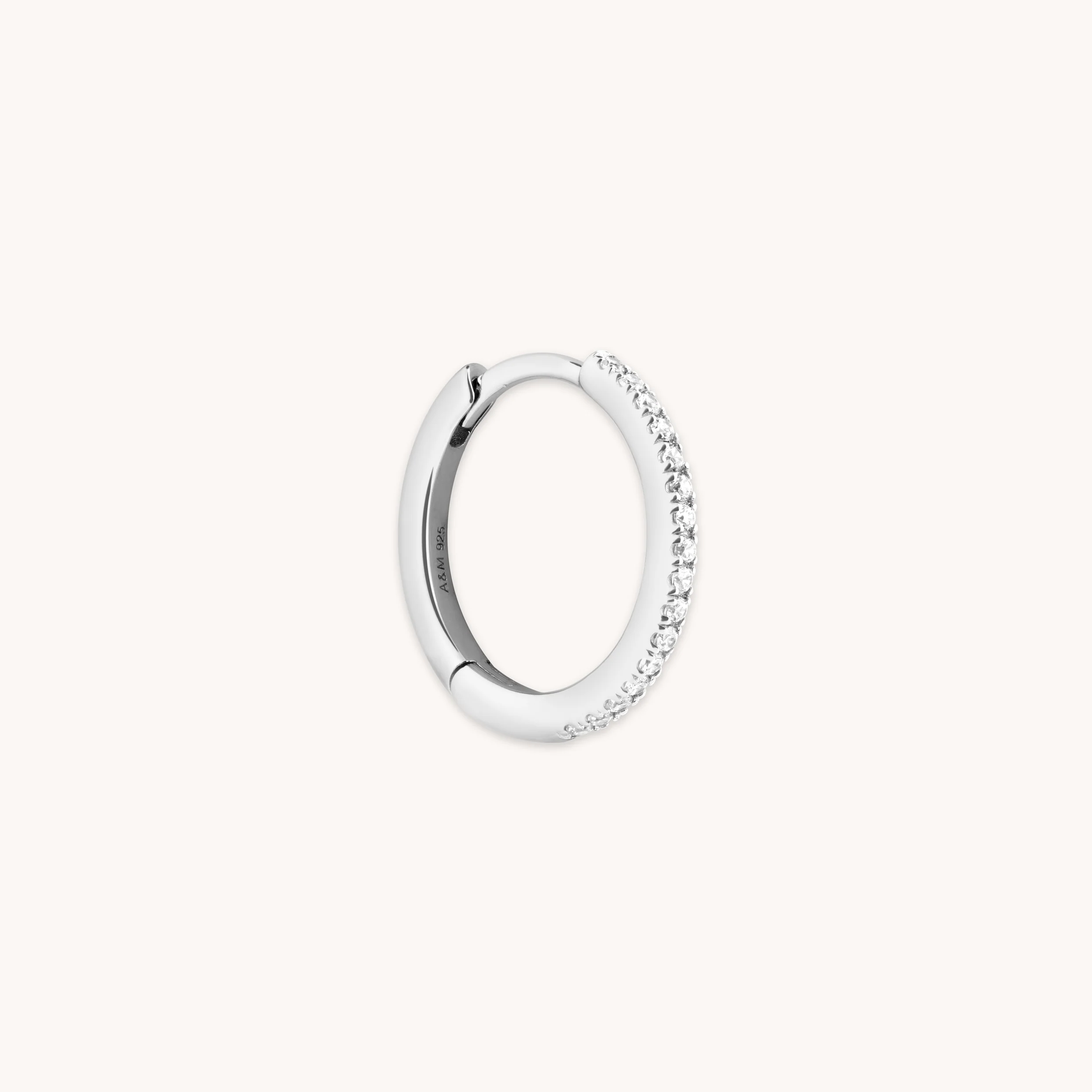 Jewelled Hoop in Silver