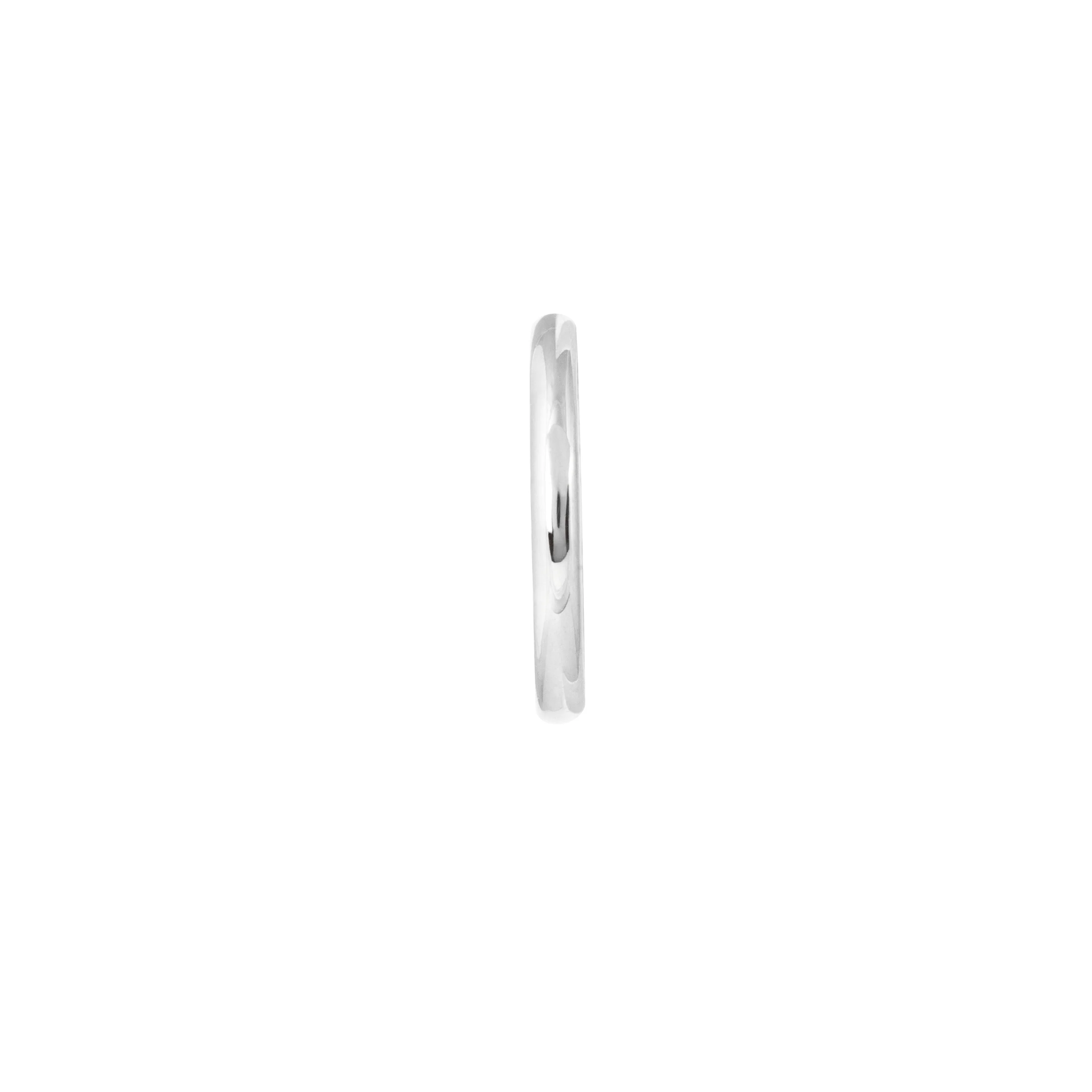 Solid White Gold Simple Piercing Hoop - Image 4