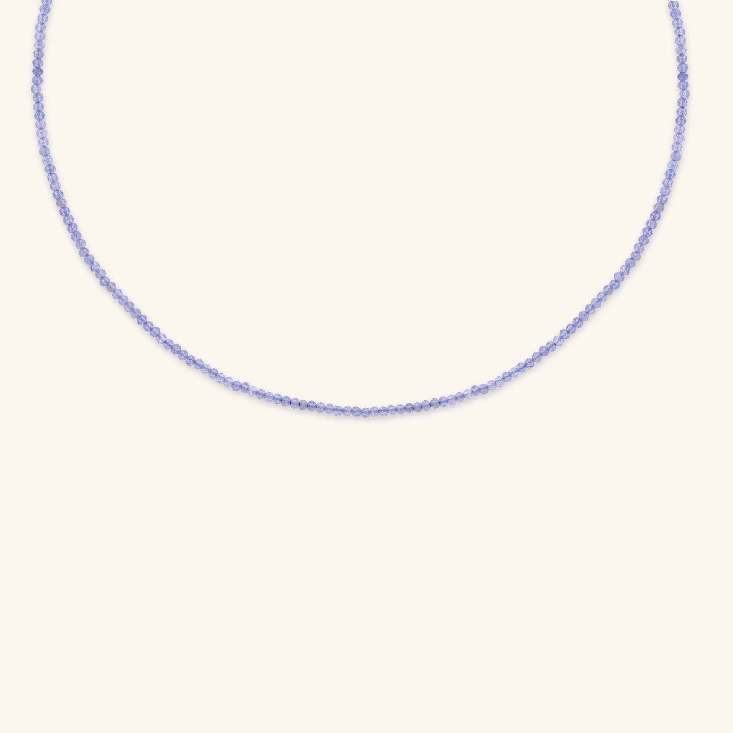 Tanzanite December Beaded Necklace in Solid Gold